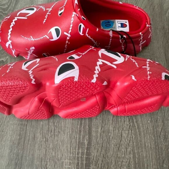 Men's Champion Super Maloso Warped Clog Size 10 Red Color - Picture 3 of 3